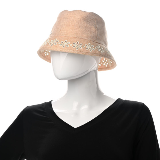 エルメス　バケットハット　エロイーズガーデン#56 HERMES Linen Cotton Embroidered Eloise Garden Party Bucket