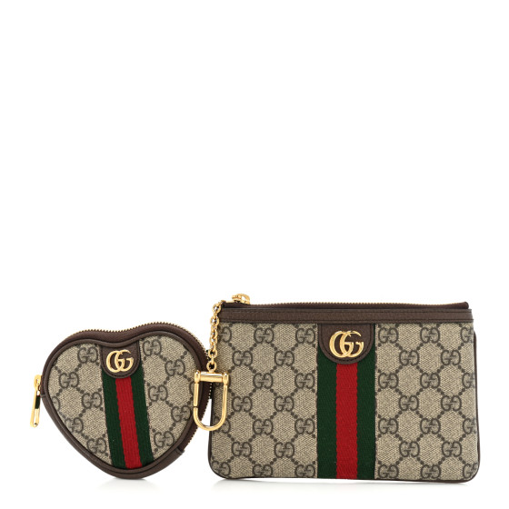 【GUCCI 】GG Supreme Wallet Belt Bag BEIGE EBONY GUCCI GG Supreme Monogram Belt Bag Ebony New Large Size