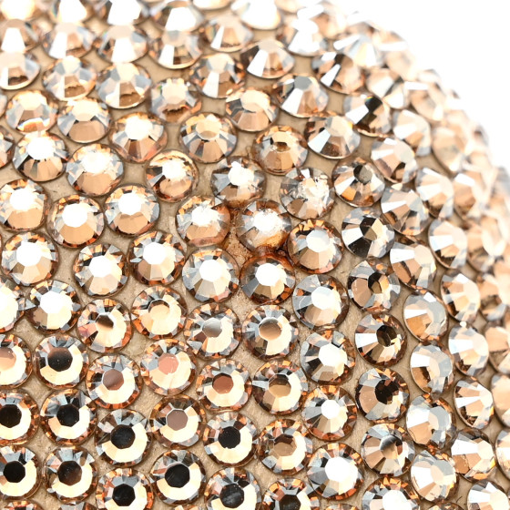 JUDITH LEIBER Crystal Heart Minaudiere Clutch Gold 1353415