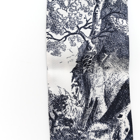 CHRISTIAN DIOR Silk Toile De Jouy Mitzah Scarf White 1362463