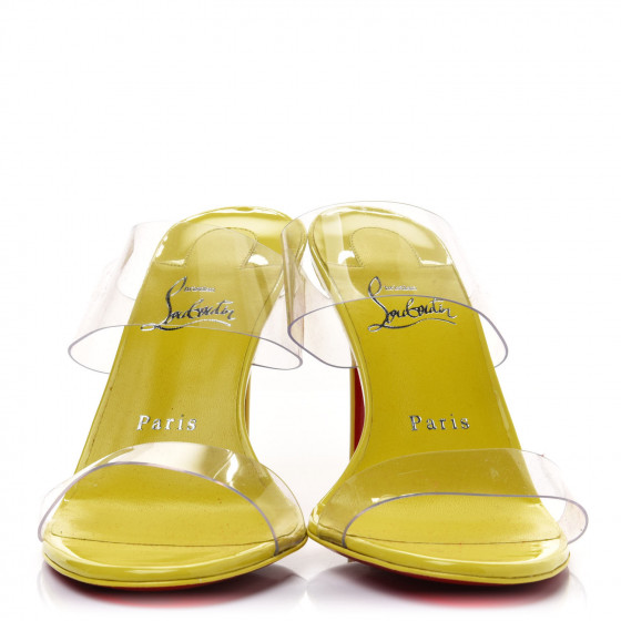 CHRISTIAN LOUBOUTIN Patent PVC Just Nothing 85 Slide Sandals