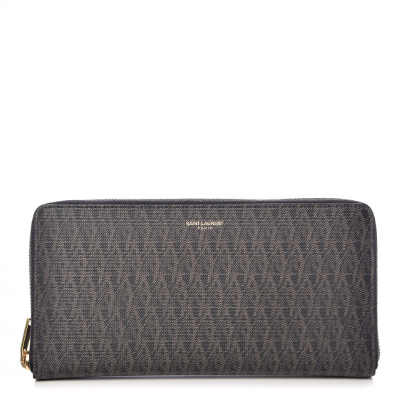 ★Saint Laurent★ Monogram Logo Long Wallet Black 6174150SX0 Saint Laurent Monogram Long Wallet Leather Black Shw – voilà.id