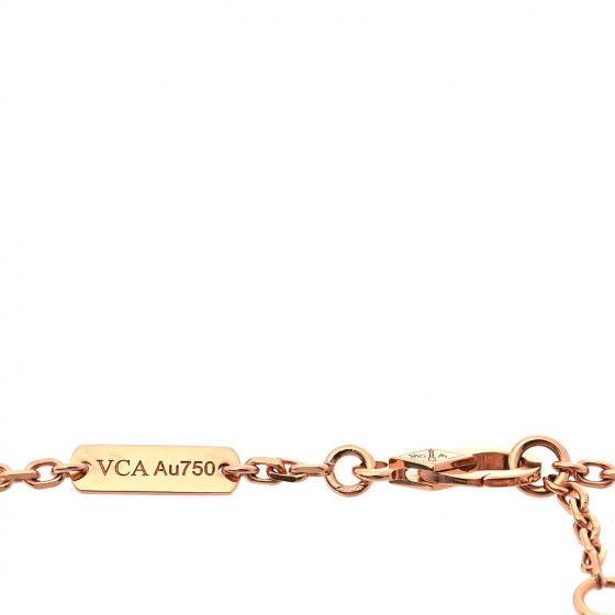 VAN CLEEF & ARPELS 18K Rose Gold Carnelian Onyx Lucky Spring