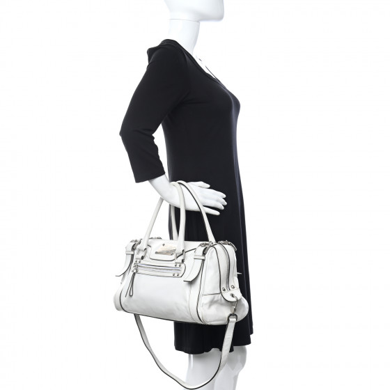 DOLCE & GABBANA Smooth Calfskin Miss Easy Way Satchel White