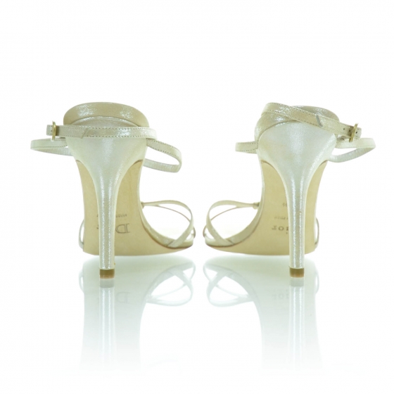 Christian Dior ベージュ パール装飾 ミュールsale CHRISTIAN DIOR Pearl Lady Dior Sandals 38.5 Beige Argent