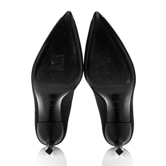 GIVENCHY Knit Fabric Show Lace-Up Mules 37 Black 1626779