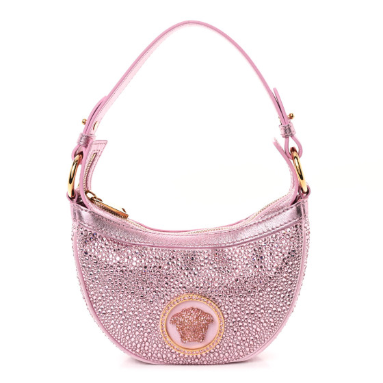 ショルダーバッグ・ポシェット Versace Mini Hobo Bag With Crystals VERSACE X DUA LIPA Crystal Repeat Mini Hobo Pink 1627861