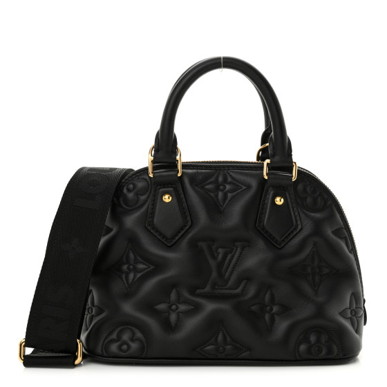 入手困難★送料込♪【LOUIS VUITTON】LV ボウ BB バンドー BLACK LOUIS VUITTON Calfskin Bubblegram Over The Moon Black