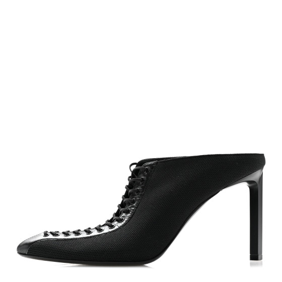 Givenchy ブラック ハイヒール 37.5 Givenchy Black Leather Ankle Cuff Heels - size 37