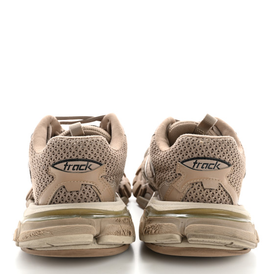 スニーカー BALENCIAGA Track.3 Sneakers - Balenciaga - Beige Mix BALENCIAGA Mesh Nylon Destroyed Womens Track.3 Sneakers 37