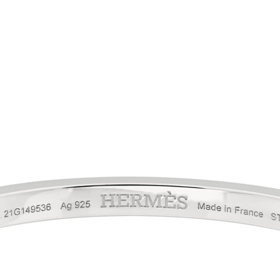 HERMES Sterling Silver Clou de Forge Bracelet ST 1192396