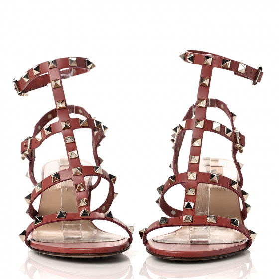 VALENTINO GARAVANI Calfskin Rockstud 60mm City Sandals 39