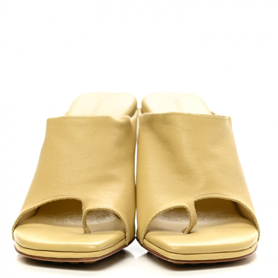 BOTTEGA VENETA Nappa Mule Sandals 36.5 Tapioca 1043684