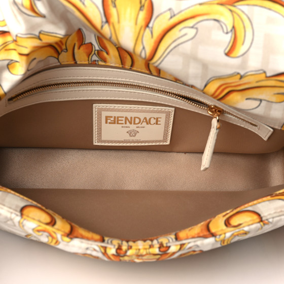 FENDI X VERSACE Silk Fendace FF Baroque Quilted Scarf