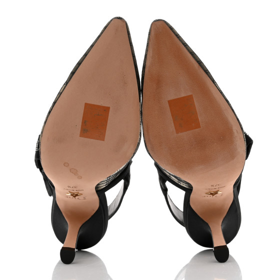 CHRISTIAN DIOR Mesh Net Crystal J'Adior Slingback 100mm