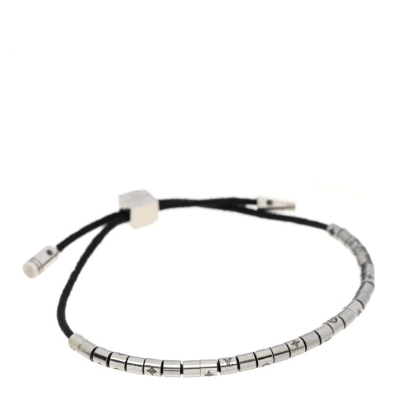LOUIS VUITTON Monogram Paradise Bracelet Black Silver