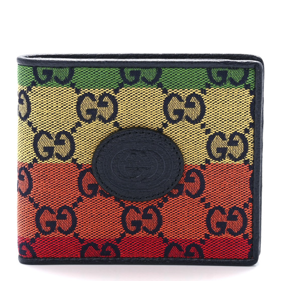 GUCCI Monogram Multicolor Textured Calfskin Retro