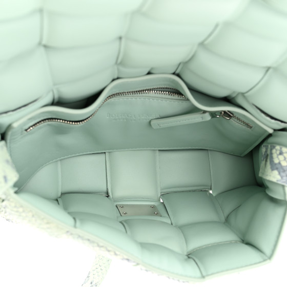 BOTTEGA VENETA Goatskin Python Embossed Padded Cassette