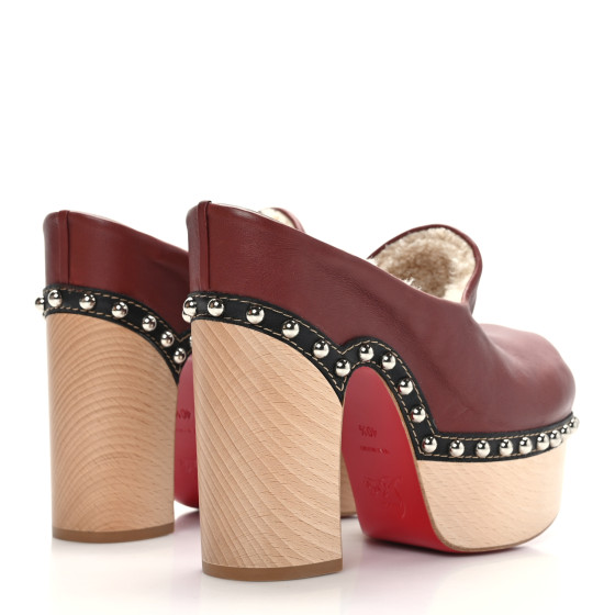 CHRISTIAN LOUBOUTIN Calfskin Shearling Joan 130 Platform