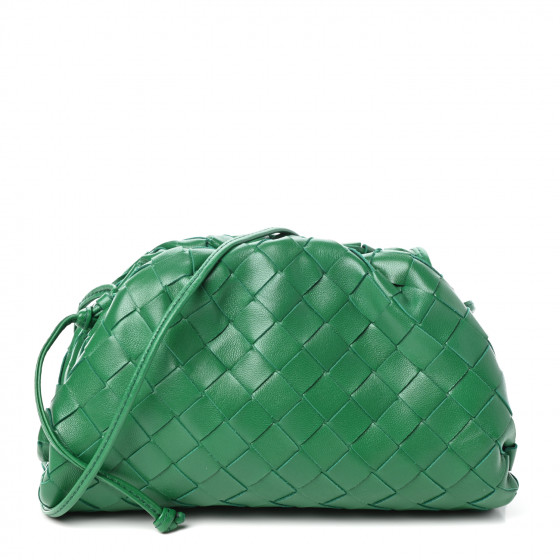 BOTTEGA VENETA Nappa Intrecciato The Mini Pouch Racing Green