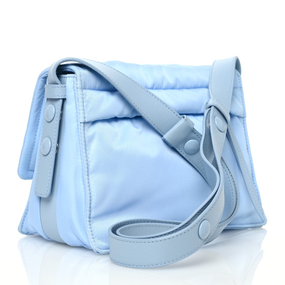 バッグ PRADA nylon shoulder bag pastel blue PRADA Re-Nylon Vitello Padded Small Flap Shoulder Bag