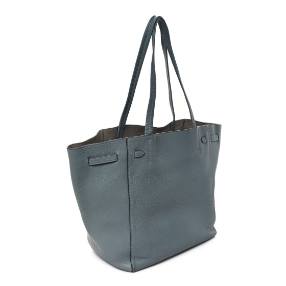 CELINE Soft Grained Calfskin Small Belt Cabas Phantom Storm