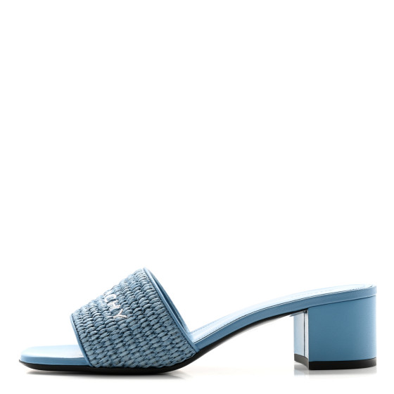 サンダル・ミュール GIVENCHY MEDIUM BLUE DENIM 4G CUBE MULE SANDALS Givenchy 4G Cube Denim Blue Mules Sandals Kitten Heel 39 9