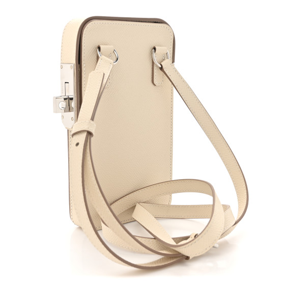 HERMES Epsom Hac A Box Phone Case Craie 1583770 | FASHIONPHILE