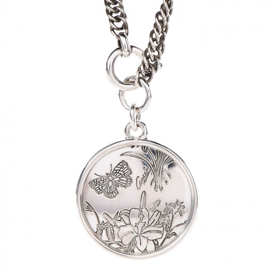 Byweekend☆[silver925] Flora necklace ネックレス GUCCI Sterling Silver Flora Round Pendant Necklace 404860