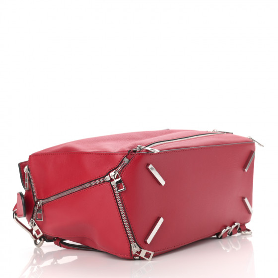 LOEWE レッド エスパドリーユ LOEWE Calfskin Zipper Puzzle Bag Red 976923 | FASHIONPHILE