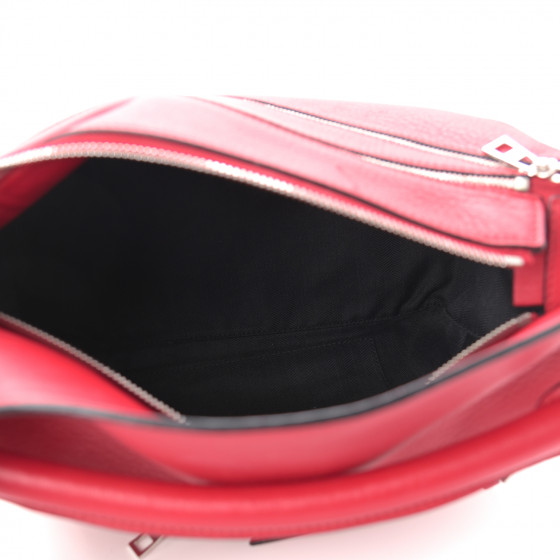 LOEWE レッド エスパドリーユ 美品 ロエベ LOEWE アナグラムロゴ パンチング スエードレザー