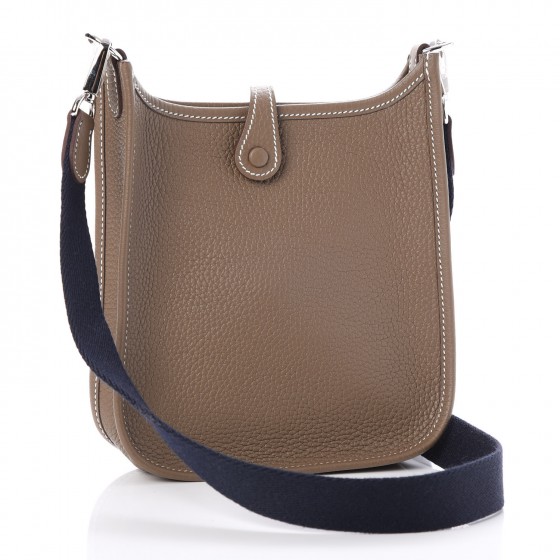 すぐお届け【関税込み】HERMES Evelyne TPM Etoupe Hermes Evelyne TPM Etoupe Clemence Palladium Hardware– TC