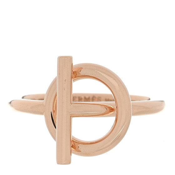 HERMES 18K Rose Gold PM Echappee Ring 54 7