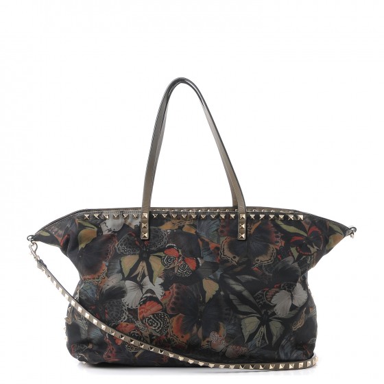VALENTINO GARAVANI Nylon Camubutterfly Rockstud Crossbody