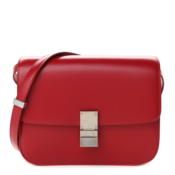 Box Calfskin Medium Classic Box Flap Bag Red main image 1