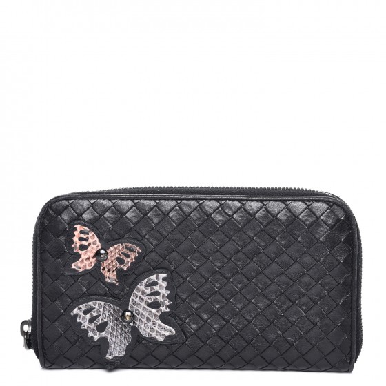 Bottega Veneta Nappa leather zip-around ウォレット Bottega Veneta Black Intrecciato nappa zip-around wallet