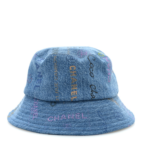 CHANEL Denim Mood Cloche Bucket Hat M Blue 1551980