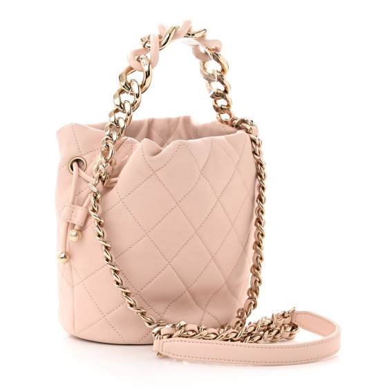 【CHANEL】Chanel Bucket★シャネル【ランク:A】 Chanel Drawstring Bucket Bag Black Crumpled Calfskin - Luxe