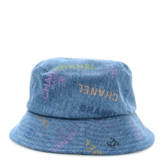 CHANEL Denim Mood Cloche Bucket Hat M Blue 1551980