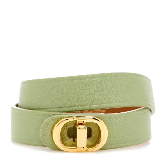 【DIOR】 30 MONTAIGNE double bracelet Christian Dior 30 MONTAIGNE Double Bracelet Leather NVY