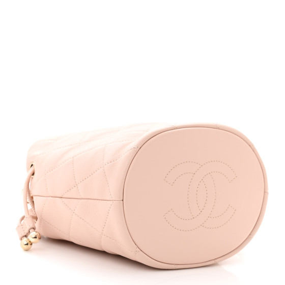 【CHANEL】Chanel Bucket★シャネル【ランク:A】 CHANEL Lambskin Quilted Resin Bi-Color Chain Bucket Bag