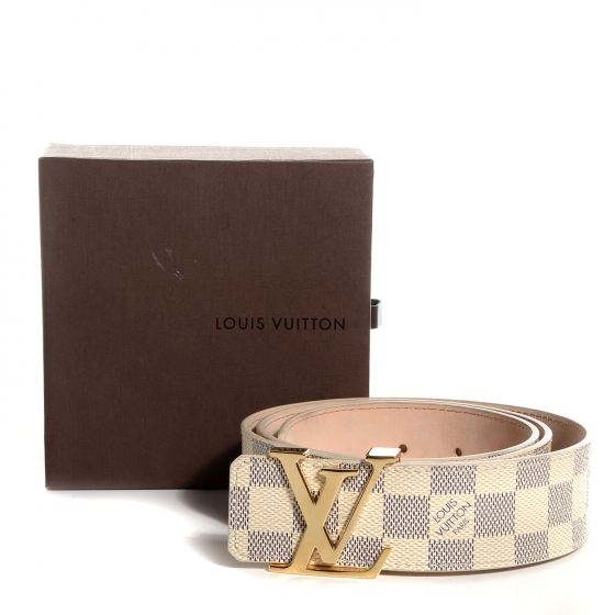 LOUIS VUITTON Damier Azur LV Initiales Belt 95 38 81735