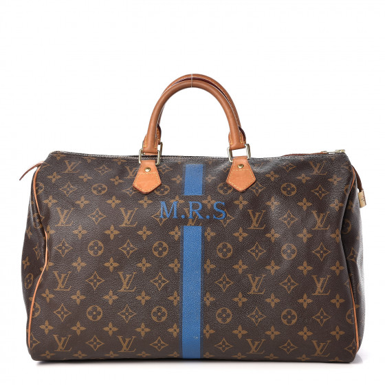 LOUIS VUITTON Monogram My LV Heritage Speedy 40 Blue de