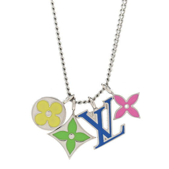 送料込 希少【LOUIS VUITTON】LV Instinct necklace Silver Gold louis-vuitton-lv-instinct-