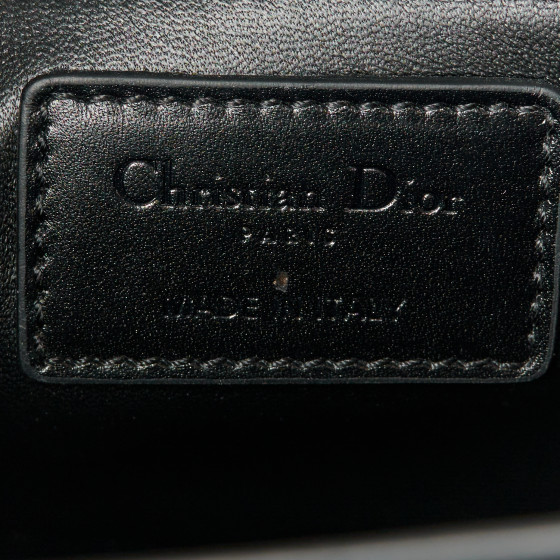 CHRISTIAN DIOR Smooth Calfskin 30 Montaigne Flap Bag Black