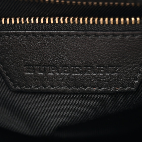メル53559 BURBERRY Horseferry Check Medium Alchester Bowling Bag Black