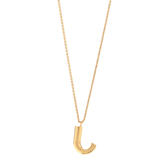LOUIS VUITTON LV And Me Letter J Necklace Gold 1579712