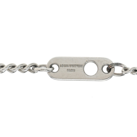 LOUIS VUITTON Metal LV Instinct Necklace Silver Multicolor