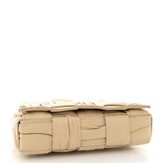BOTTEGA VENETA Calfskin Intreccio Plisse Cassette Crossbody