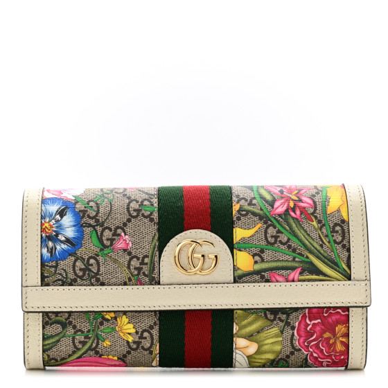 GUCCI GG Supreme Monogram Flora Web Ophidia Continental